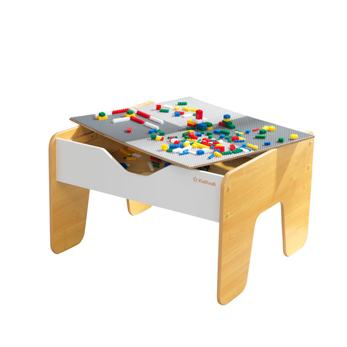 2-in-1 Activity Table with Board - Gray & Natural