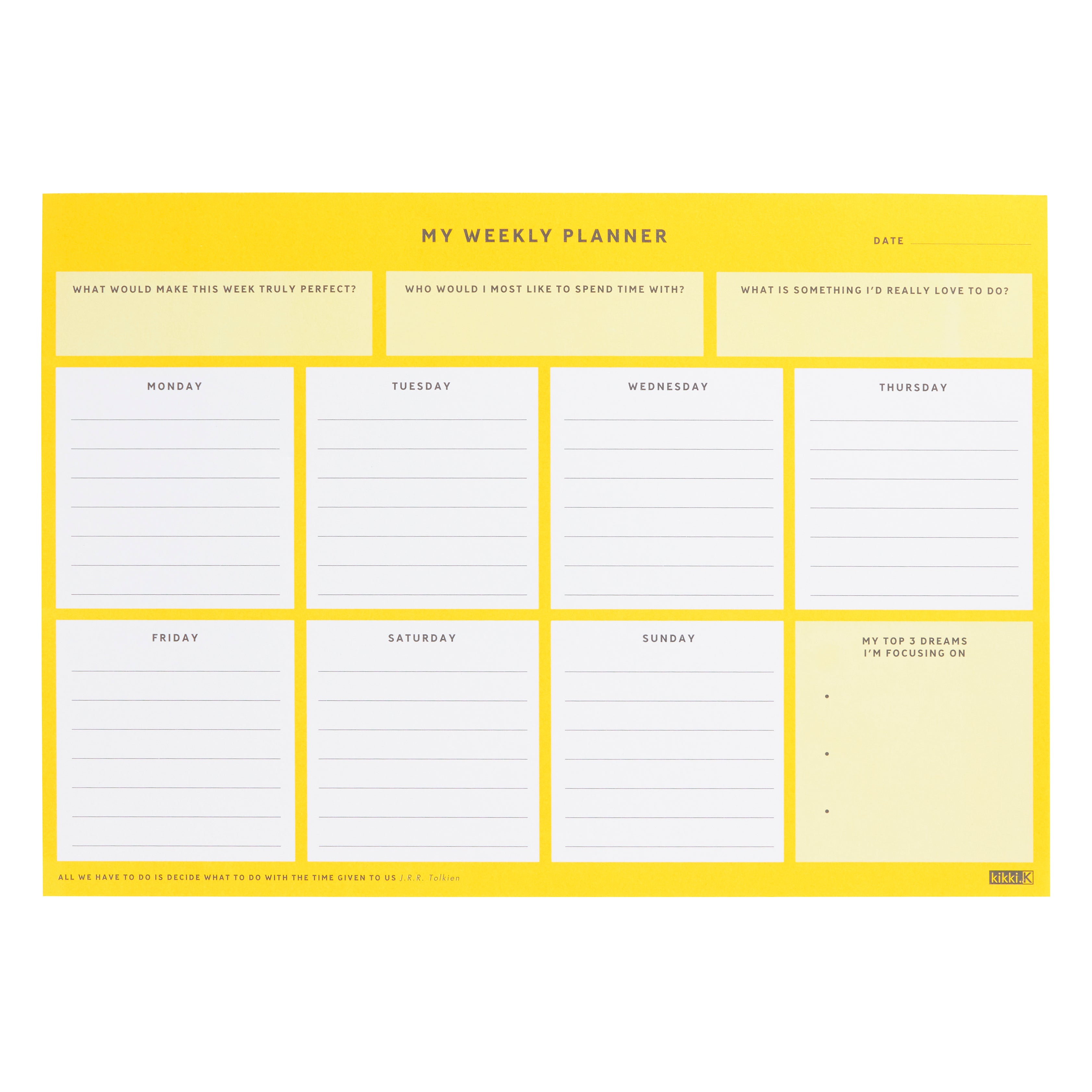 A4 Dream Week Planner Inspiration by kikki.K