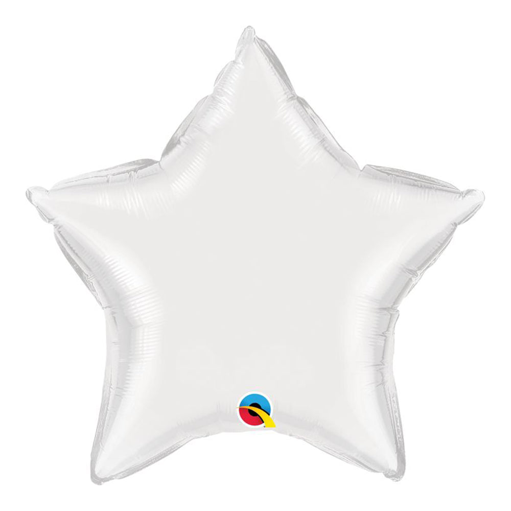 20" White Star Balloon