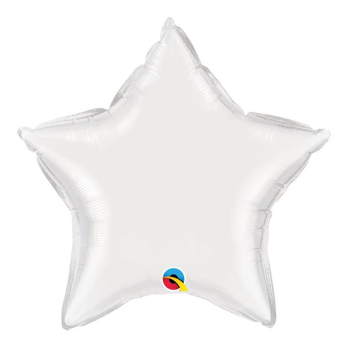 20" White Star Balloon