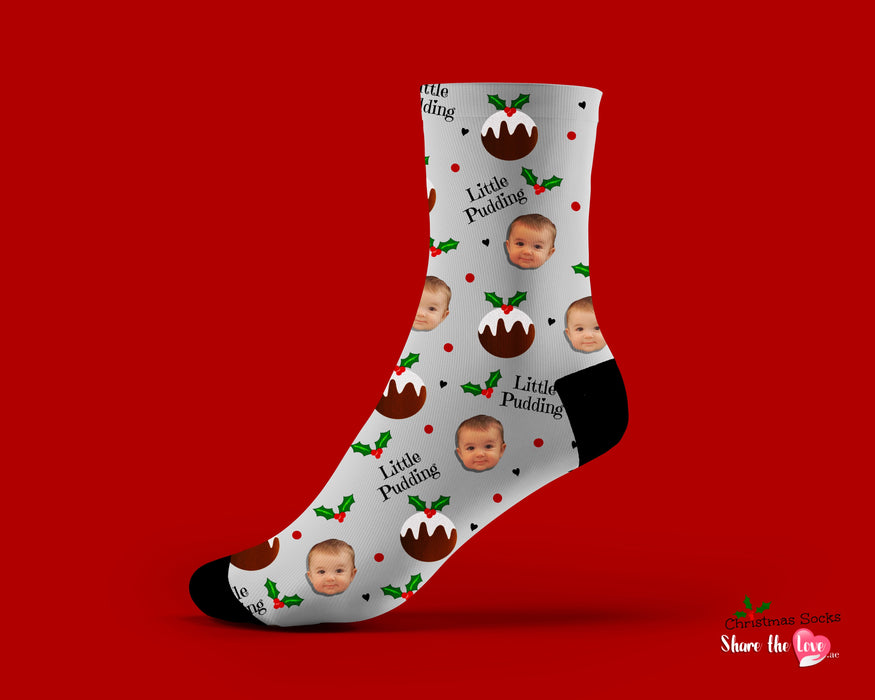 Christmas Grey Personalised Socks