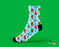 Christmas Aqua Blue Personalised Socks