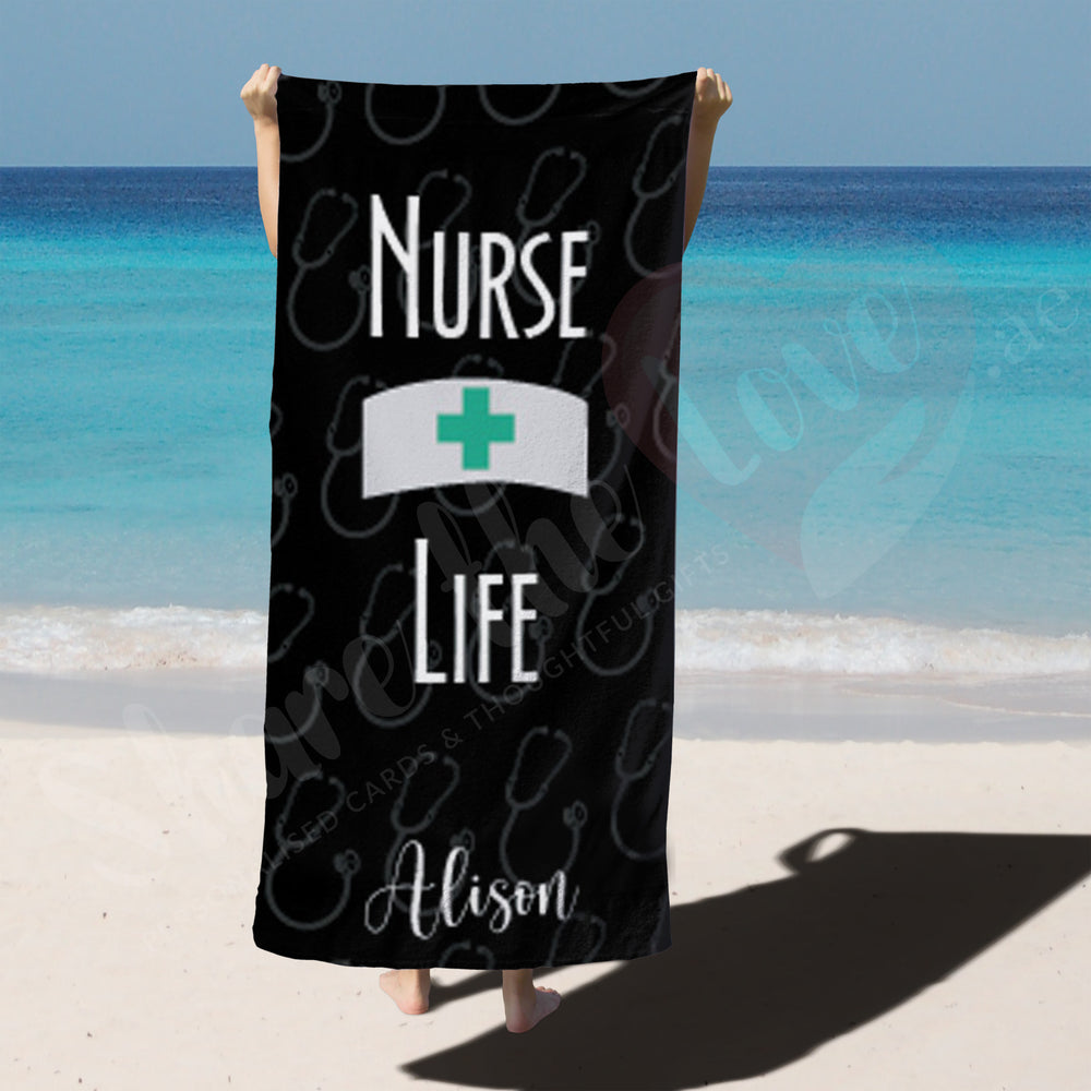 Personalised Towel - Nurse Life