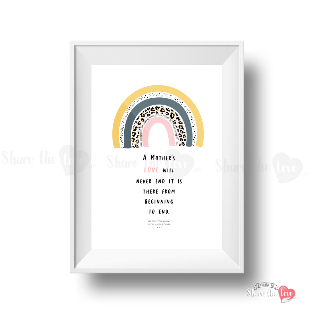 Mother's Day Rainbow Artwork Frame