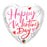 18" Silver "Happy Vallentine's Day" Balloon Casual Script