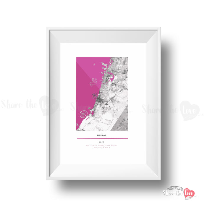 Mother's Day Location Map Art Frame