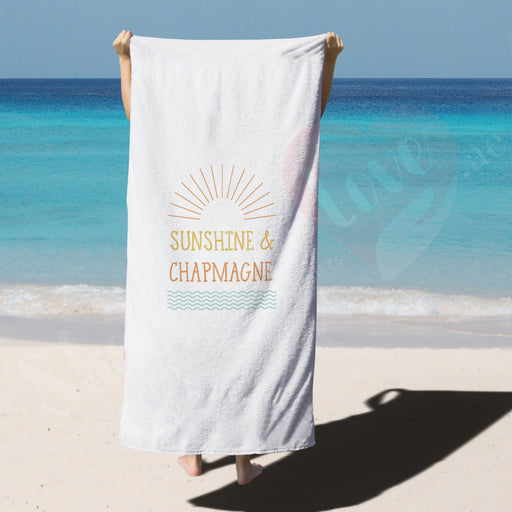 Sunshine & Champagne Beach Towel
