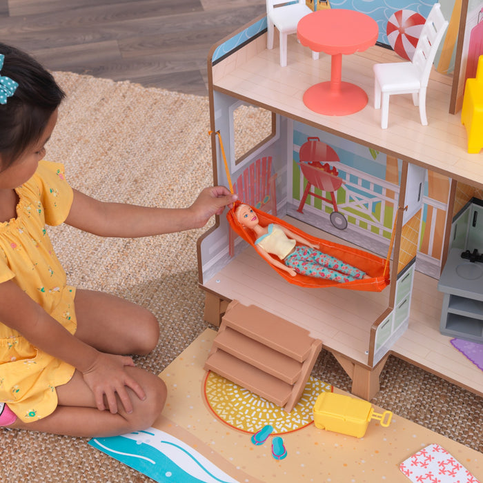 Ferris Wheel Fun Beach House Dollhouse with EZ Kraft Assembly™