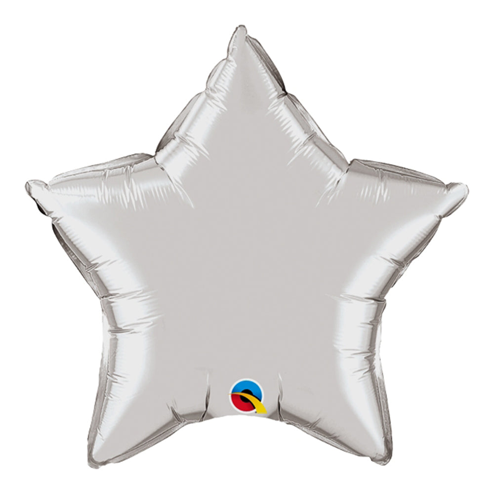 20" Metallic Silver Star Balloon