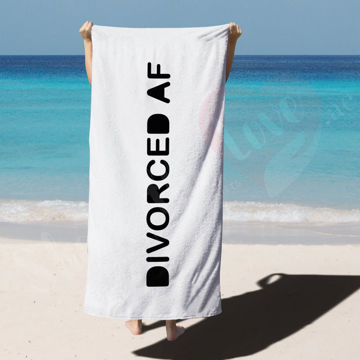 Divorced AF Beach Towel