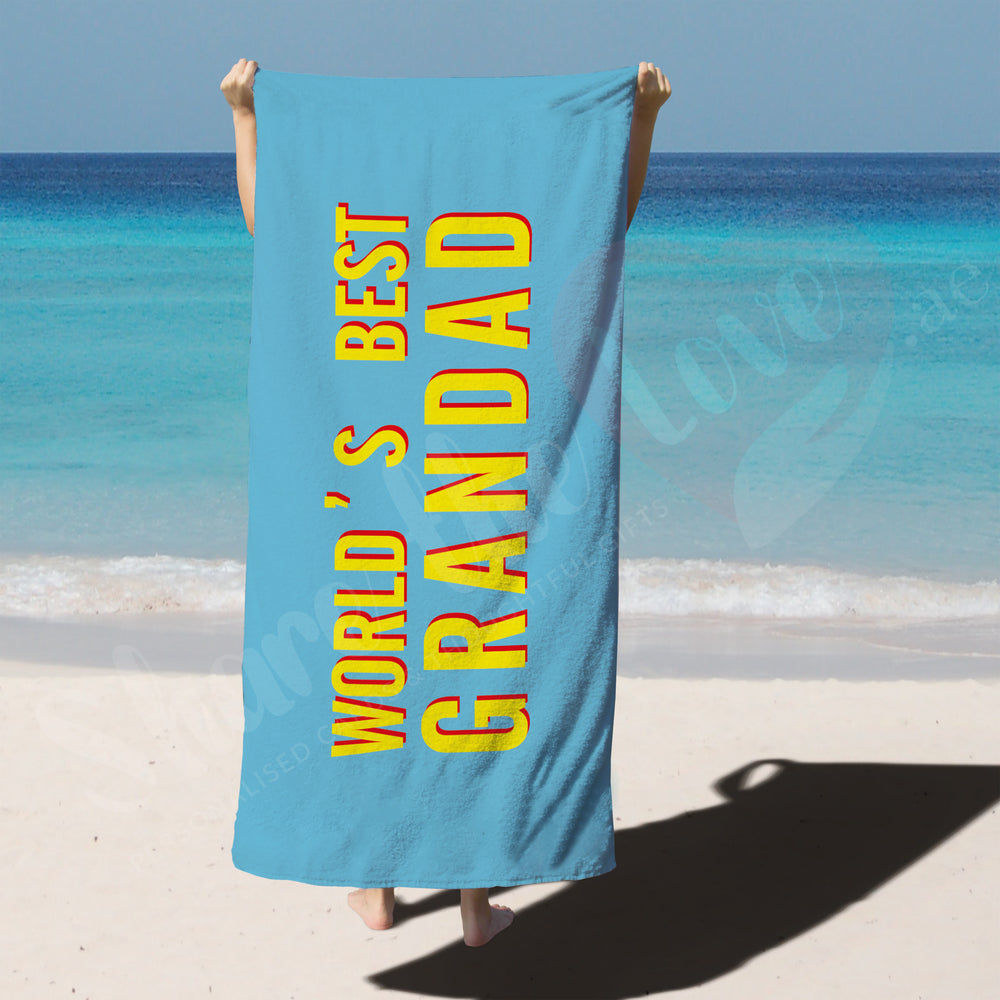 Worlds Best Grandad Beach Towel