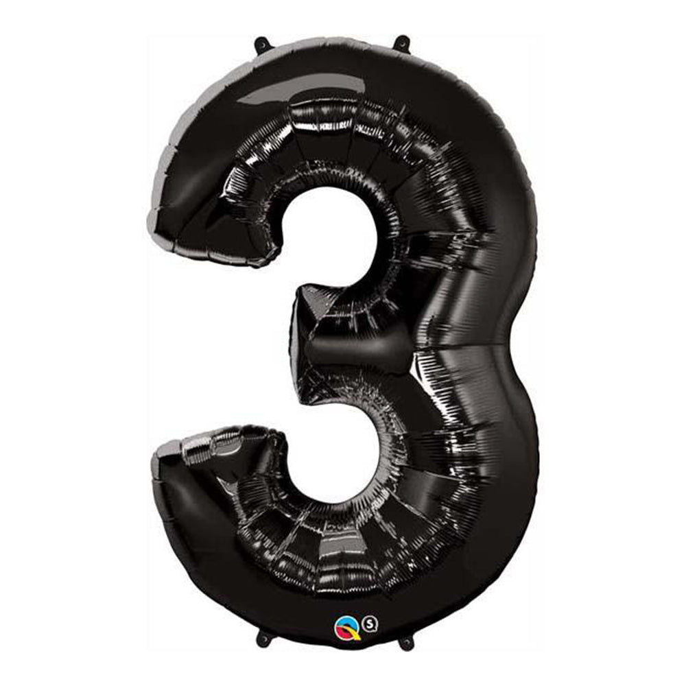 Black Numbered Balloon (All Numbers Available)