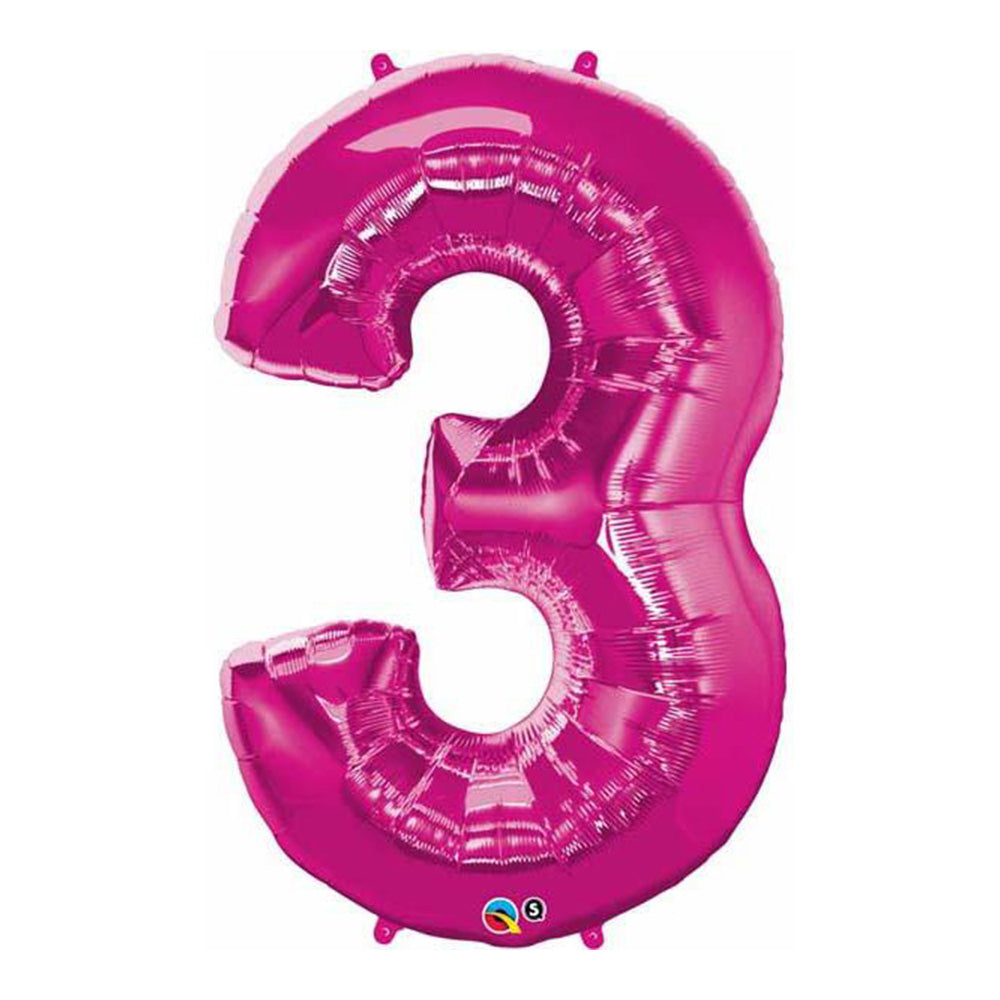 Magenta Large Numbered Balloon (All Numbers Available)