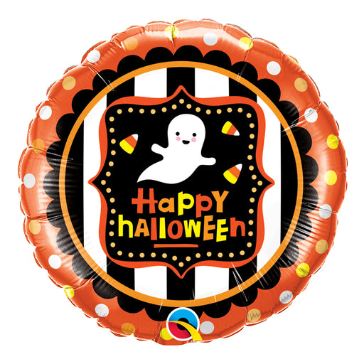 18" Foil Ghost and Candy Halloween Balloon