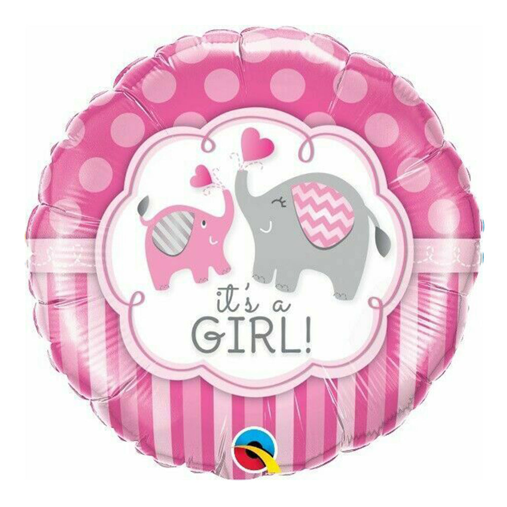 18" Foil Baby Girl Elephant