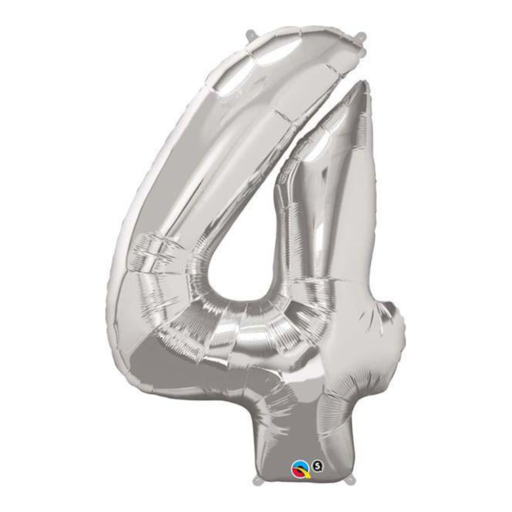 Silver Large Numbered Balloon (All Numbers Available)