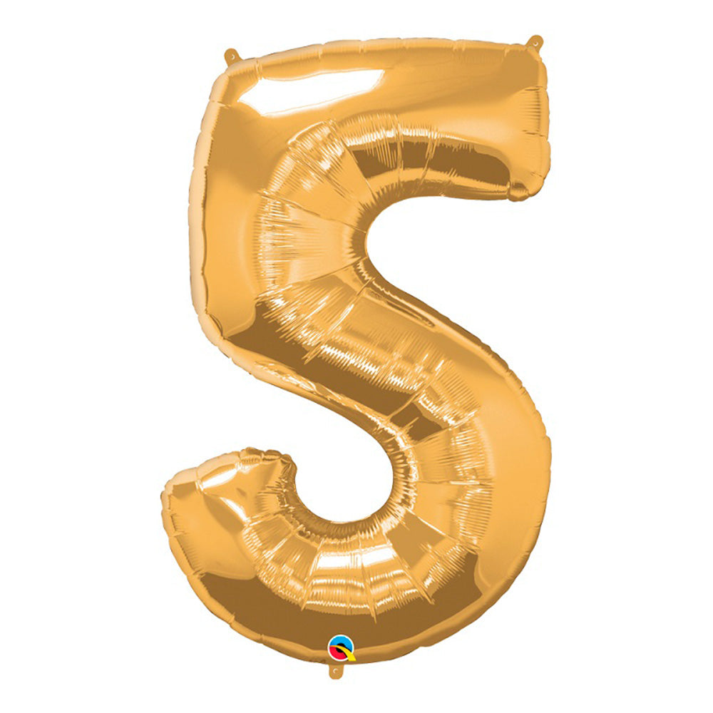 Gold Large Numbered Balloon (All Numbers Available)