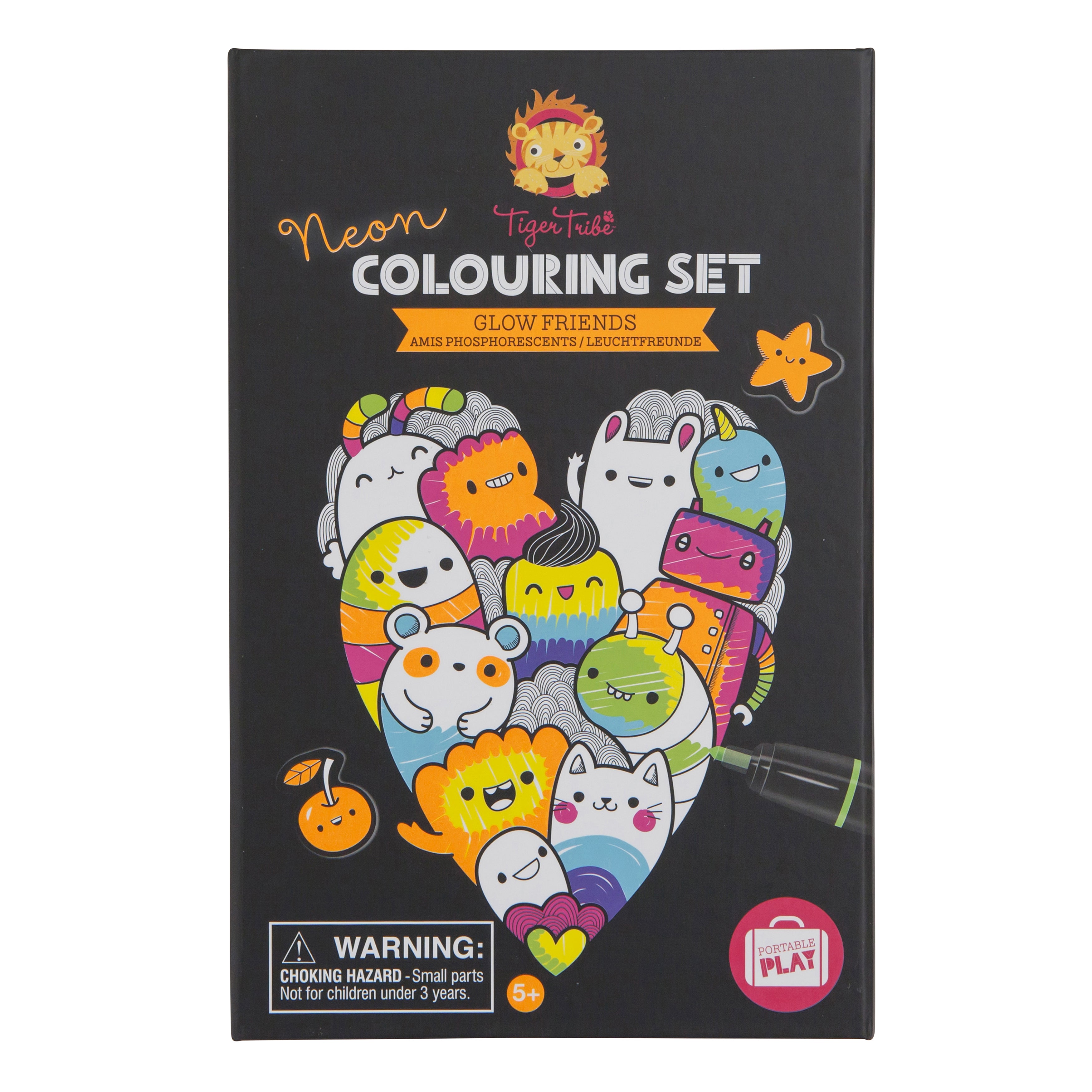 Neon Colouring Set - Glow Friends