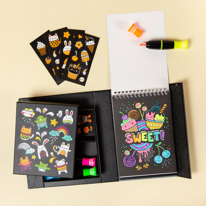 Neon Colouring Set - Glow Friends