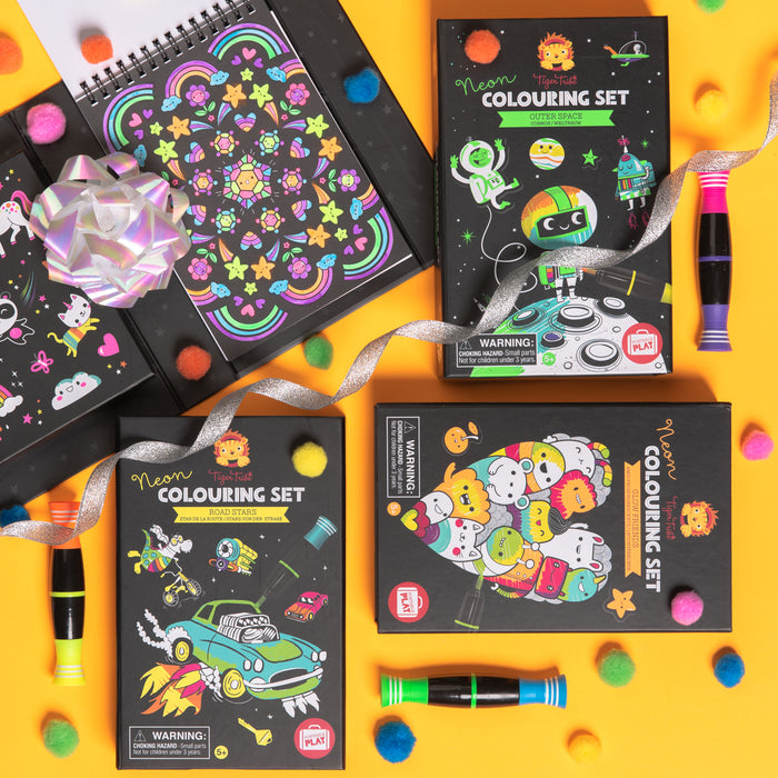 Neon Colouring Set - Glow Friends