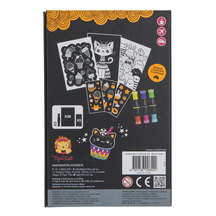 Neon Colouring Set - Glow Friends