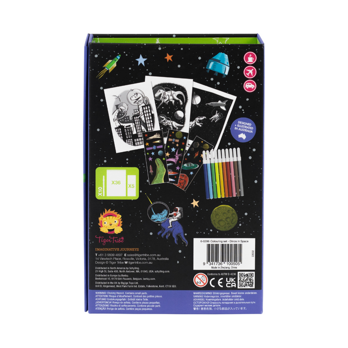 Colouring Set - Dinos in Space