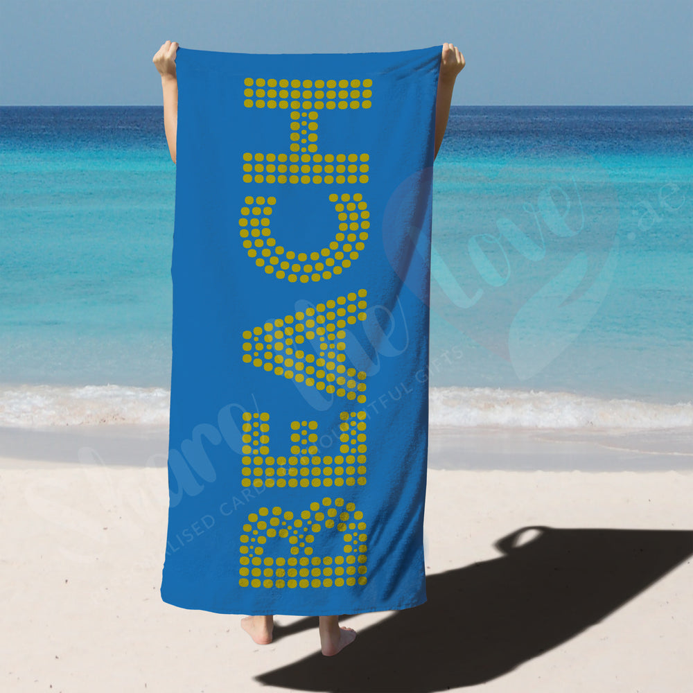 Blue Towel Beach Beach Towel