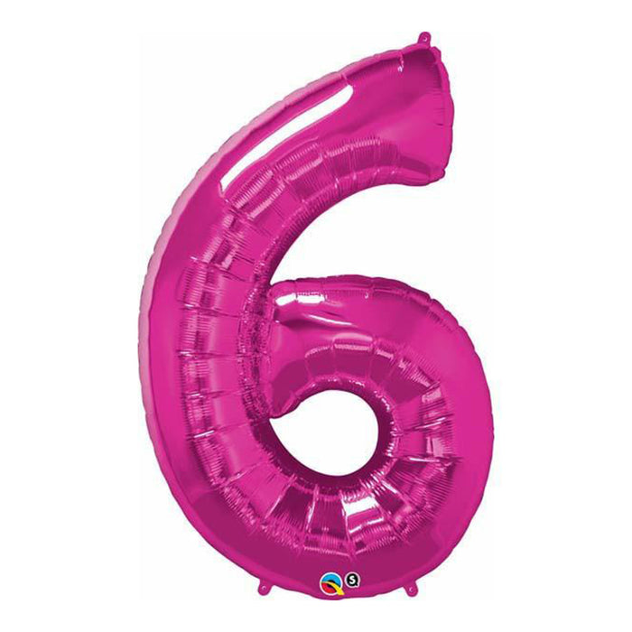 Magenta Large Numbered Balloon (All Numbers Available)