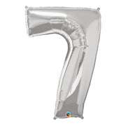 Silver Large Numbered Balloon (All Numbers Available)