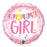18" Foil Baby Girl Banner and Dots
