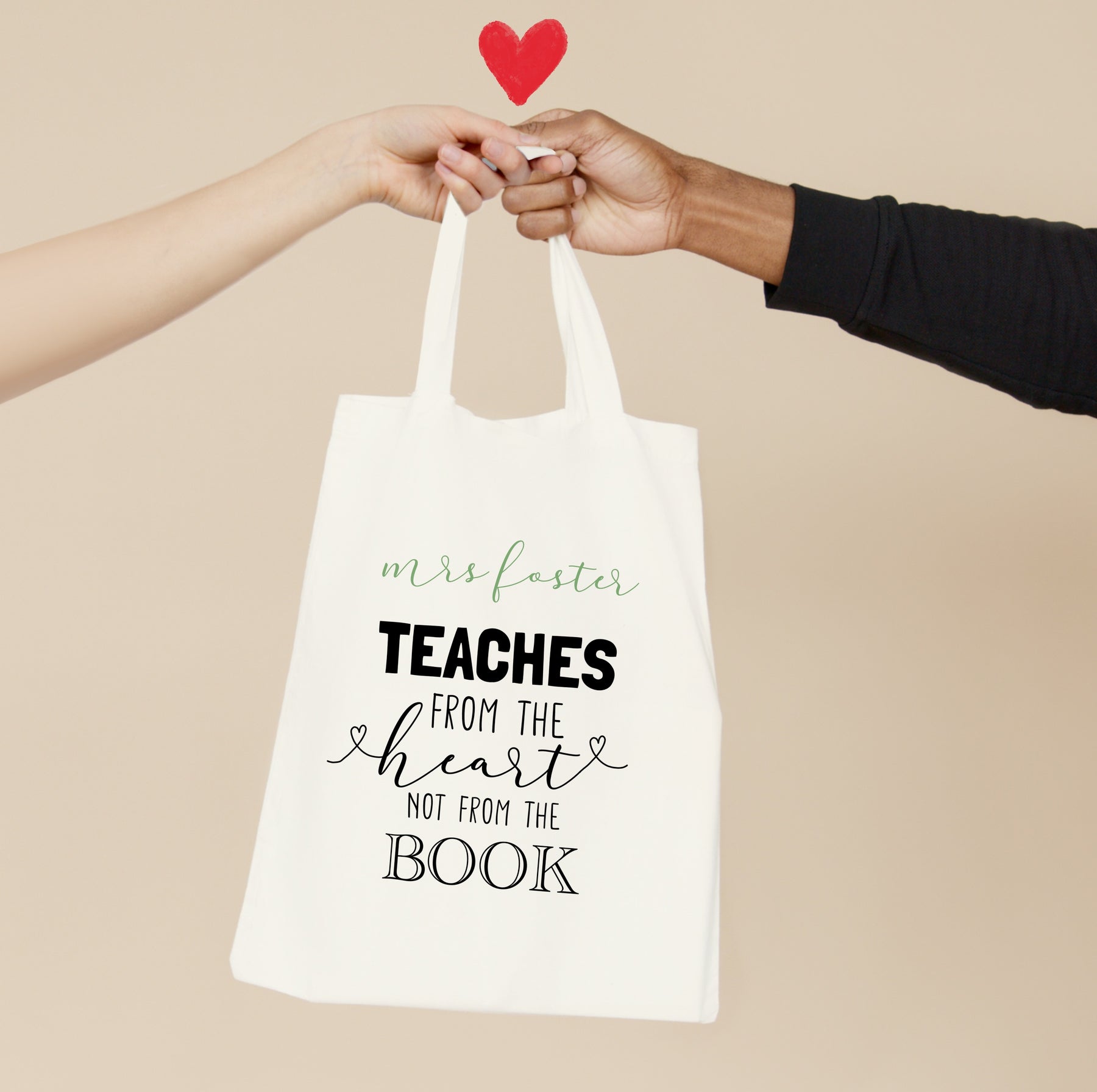 Teacher From The Heart Tote Bag