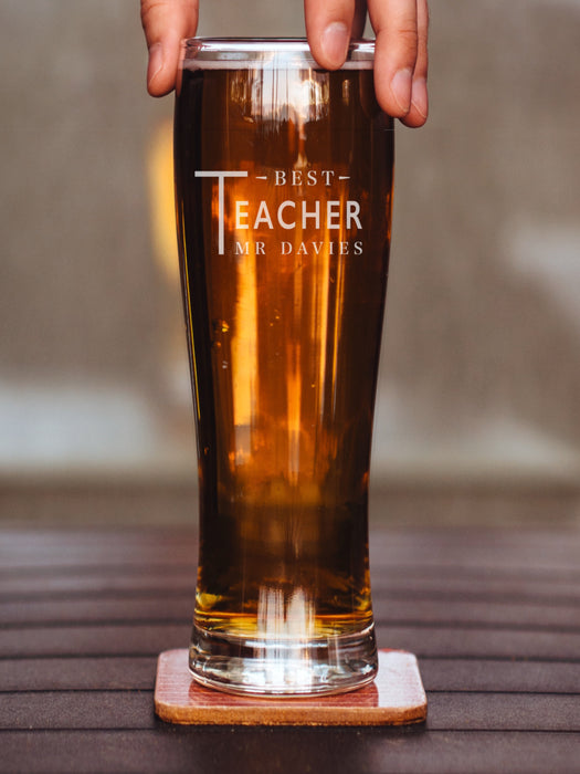 Best Teacher Personalised Pint Glass