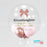 Christmas Bow Rose Gold - Personalised  Bubble Balloon