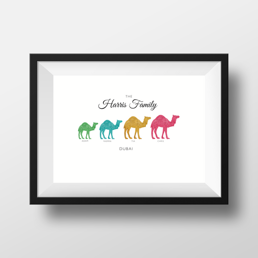 Camel Family Art Frame