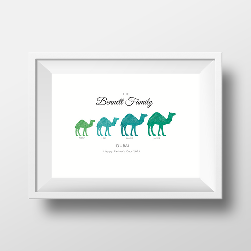 Camel Family Art Frame