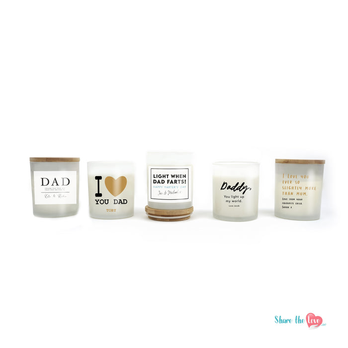 I Love You Dad Personalised Candle
