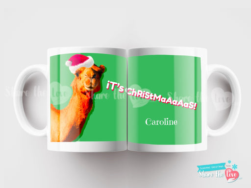 Christmas Camel Personalised Mug