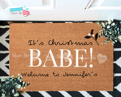 Christmas Doormat Babe