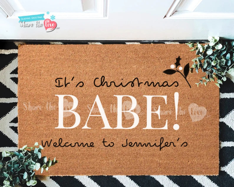 Christmas Doormat Babe