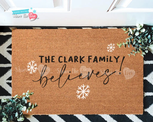 Christmas Doormat Believe
