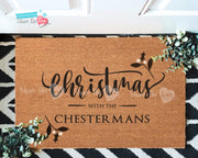 Christmas Doormat Mistletoe