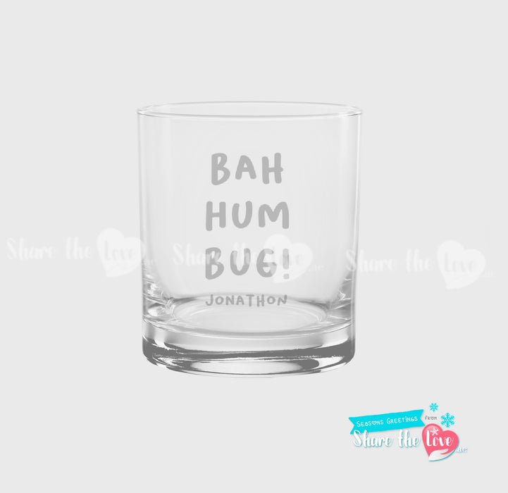 Bah Humbug Whiskey Glass