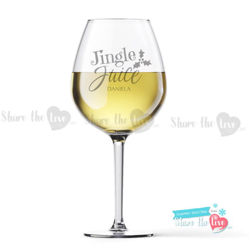 Jingle Juice Personalised Wine Glass