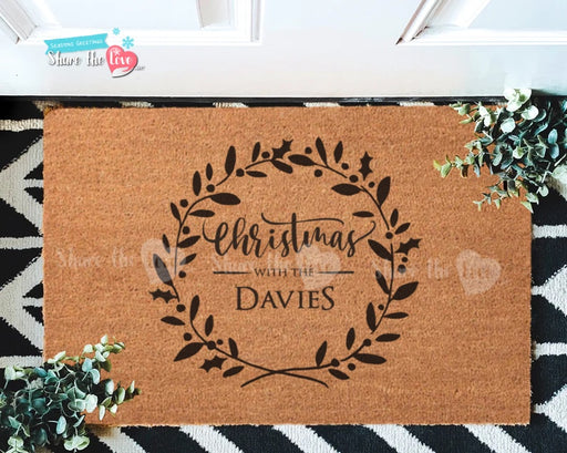 Christmas Wreath Doormat