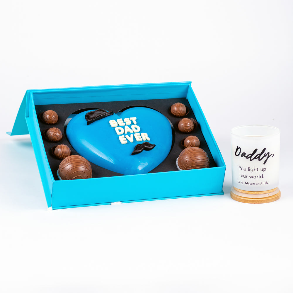 Father's Day Personalised Candle & Chocolate Set