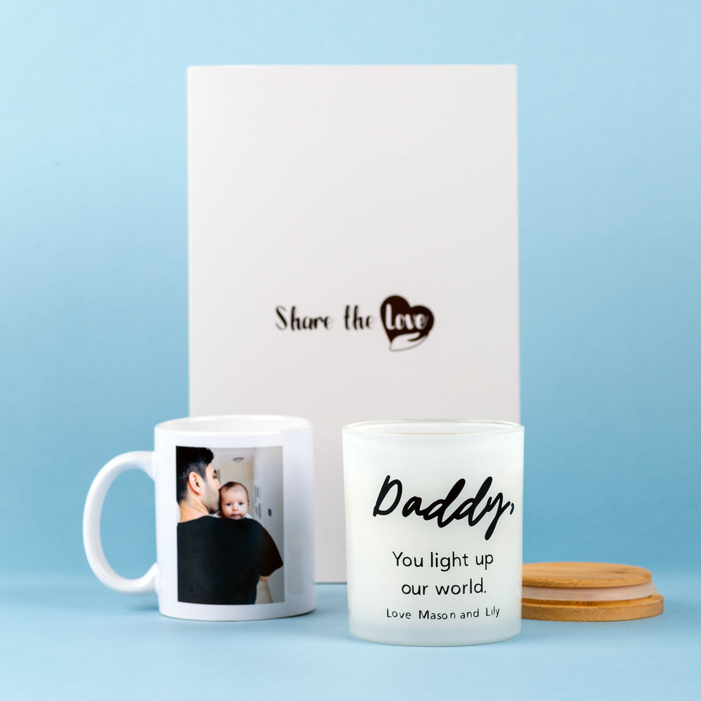Father's Day Personalised Mug & Candle Set