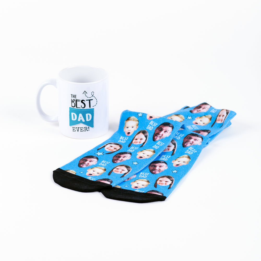 Father's Day Personalised Designer Mug & Socks Set