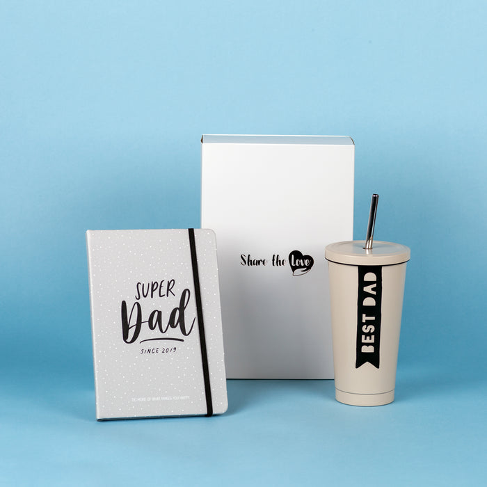 Father's Day Personalised Notebook & Tumbler Set