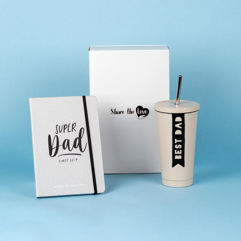 Father's Day Personalised Notebook & Tumbler Set