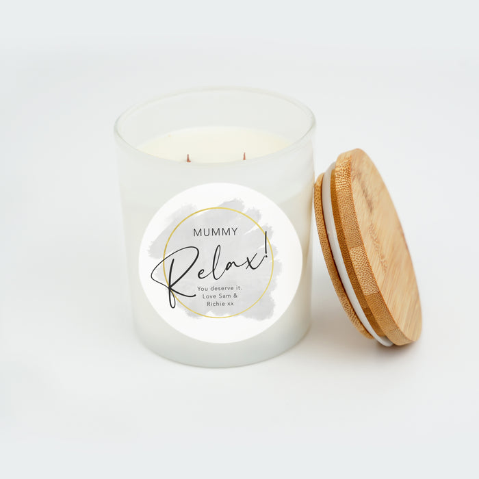 Mummy Relax Personalised Candle